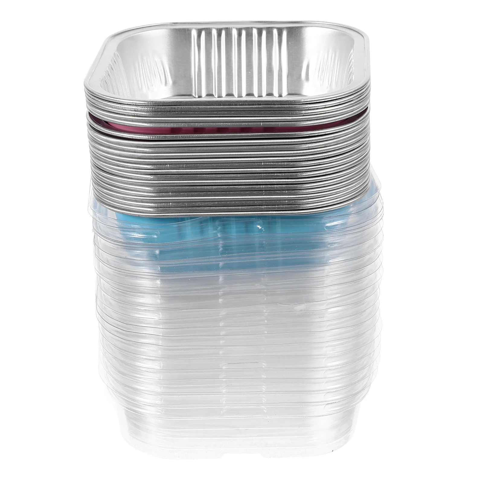 

20 set Mini Cake Pans With Lids Aluminum Foil Baking Boxes For Tiramisu Cupcakes Desserts Microwave Oven Air Fryer Safe