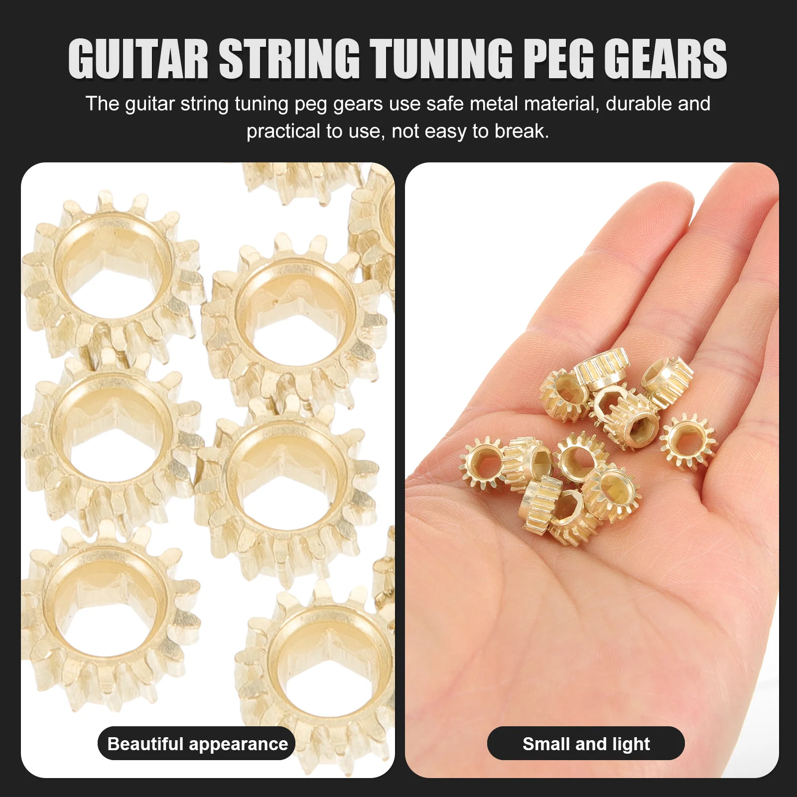 12 pièces trou Hexagonal en métal guitare réglage cheville engrenages 1 14 rapport réglage rapide précis électrique acoustique basse guitare bouton