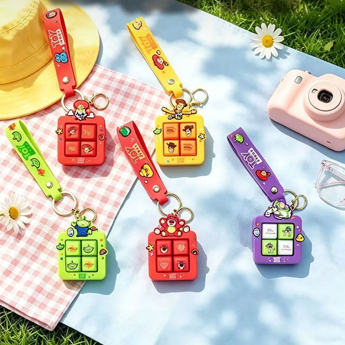 

5styles Toy Story 5 Unzip The Keyboard Keychain Woody Bag Charms Funny Toys Buzz Lightyear 2026 New Decoration Toys Gifts