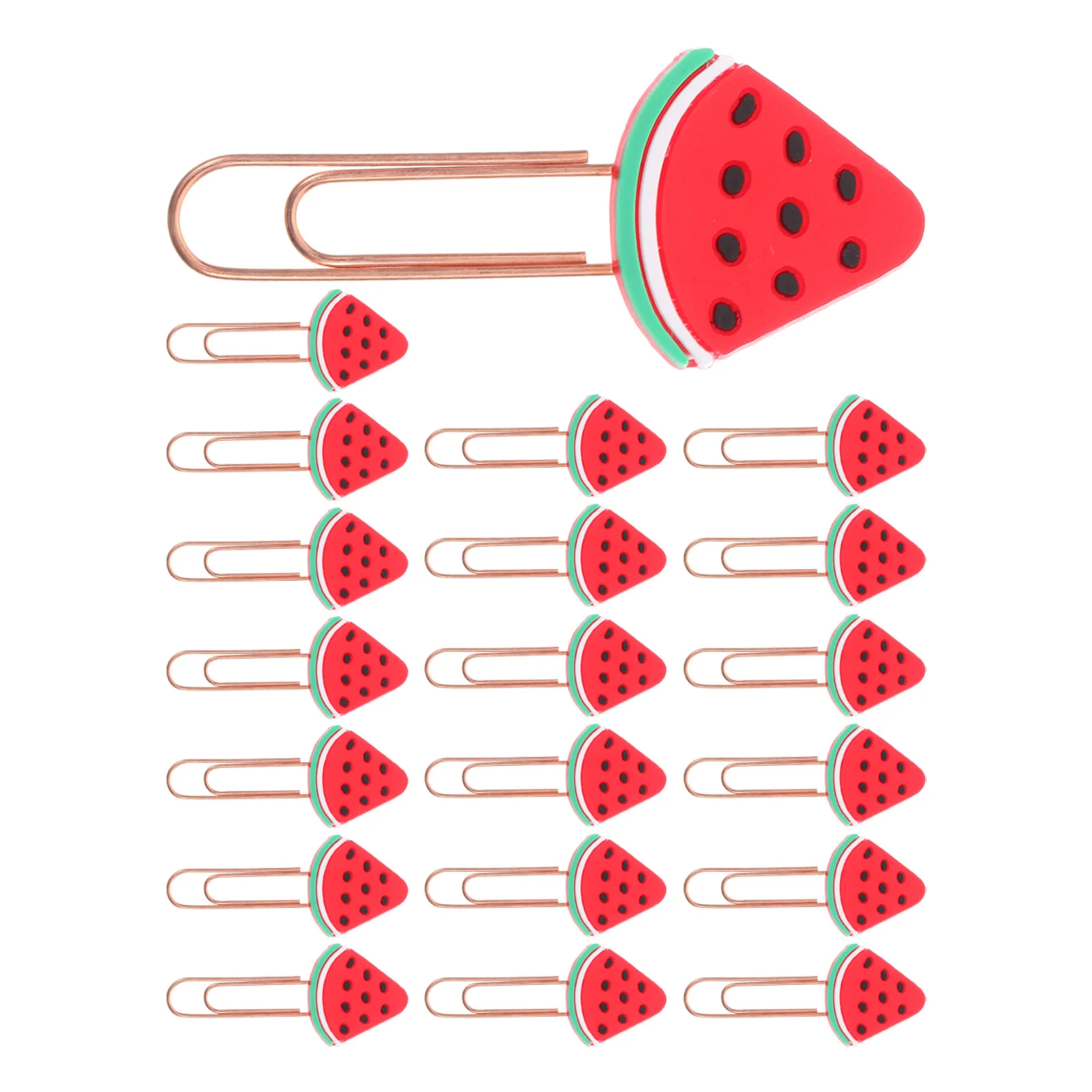 20Pcs Rainbow Novelty Paper Clips Portable Kawaii Book Reading Clips for Photos Files Memos Notes Practical Paper Clip