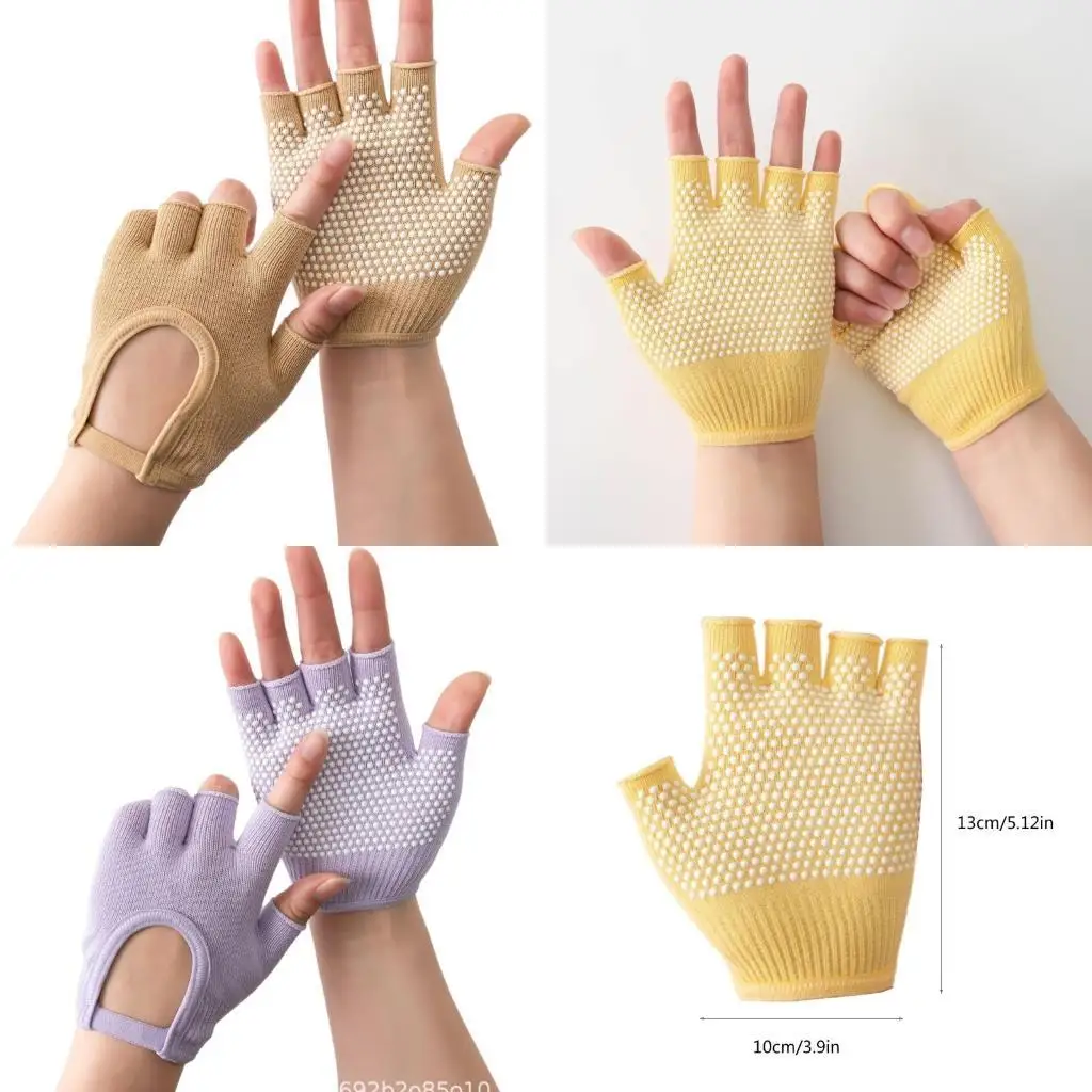 

R6FE 1 Pair Silicones Antislip Glove Five Finger Glove Fitness Exercise Glove Workout Glove Weightliftings Glove Man Women