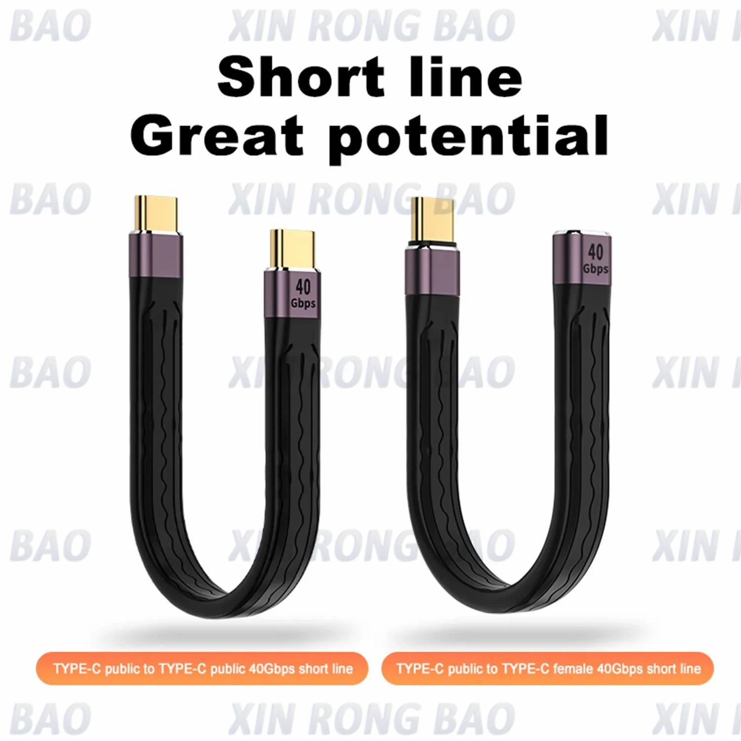 

USB3.1 10Gbps Short Cable 13cm PD 100W USB to Type C Cable Converter OTG USB Adapter USB4 20Gbps Cable 22cm for SSD Power Bank