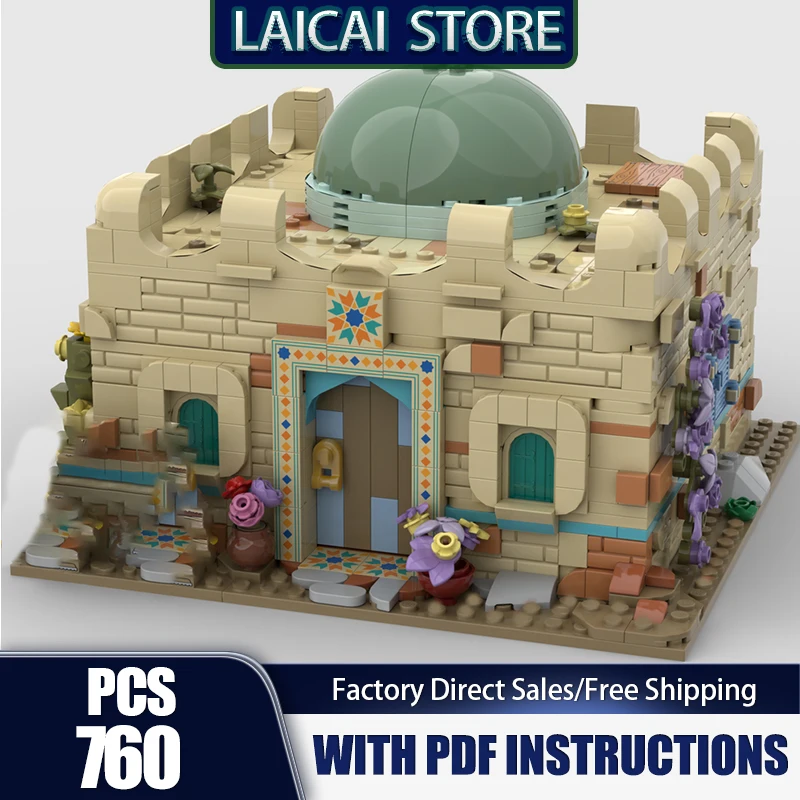 Medieval Castle Model Moc Building Arab House Model Technology Gift Construstion CIty Street View DIY Assembly Holiday Sets Toys
