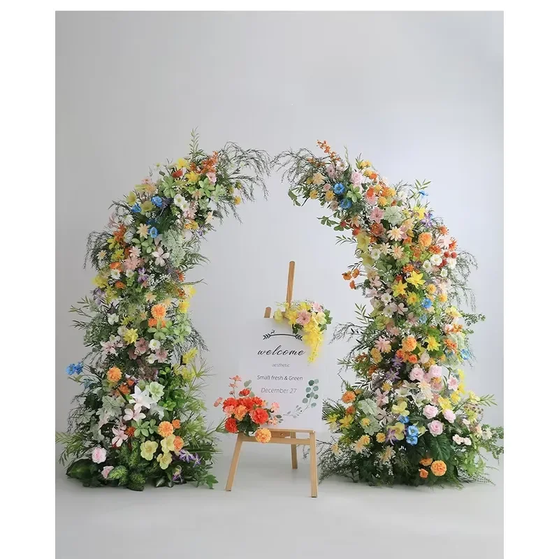 Customizable New Style Factory Direct Sale Wedding Background Cloth Flower Arch for Wedding Backdrop Decoration