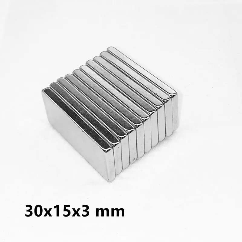 2~100PCS 30X15X3 mm block Powerful Magnets 30mm X 15mm N35 DIY Neodymium Magnet 30x15x3mm Permanent NdFeB Magnets 30*15*3 mm