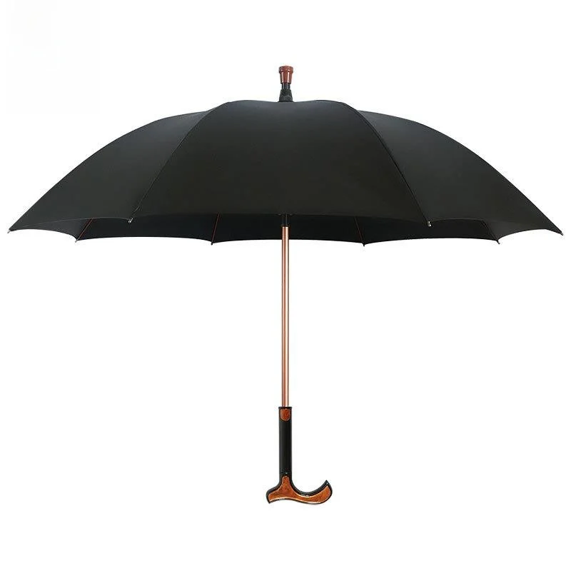 

Усиленный зонт-трость с длинной ручкой для лилых людей, дождя и солнца, противоскользящий, двойного назначения, альпинизм, многофункциональный...