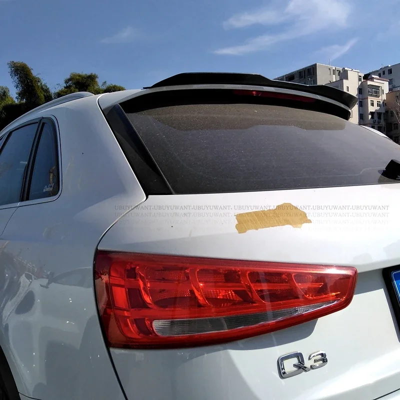 Für Audi Q3 Baujahr 2013-2016 Spoiler aus ABS-Kunststoff im Carbon-Look, Heckklappe, Dach, Heckflügel, Karosserie-Kit-Zubehör – Detail 3