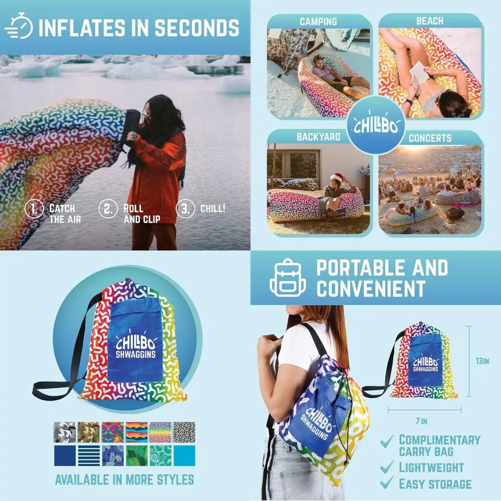 

Портативный складной стул - яркий дизайн с витым узором, идеально подходит для активного отдыха на природе, пляжного досуга и фестивалей.