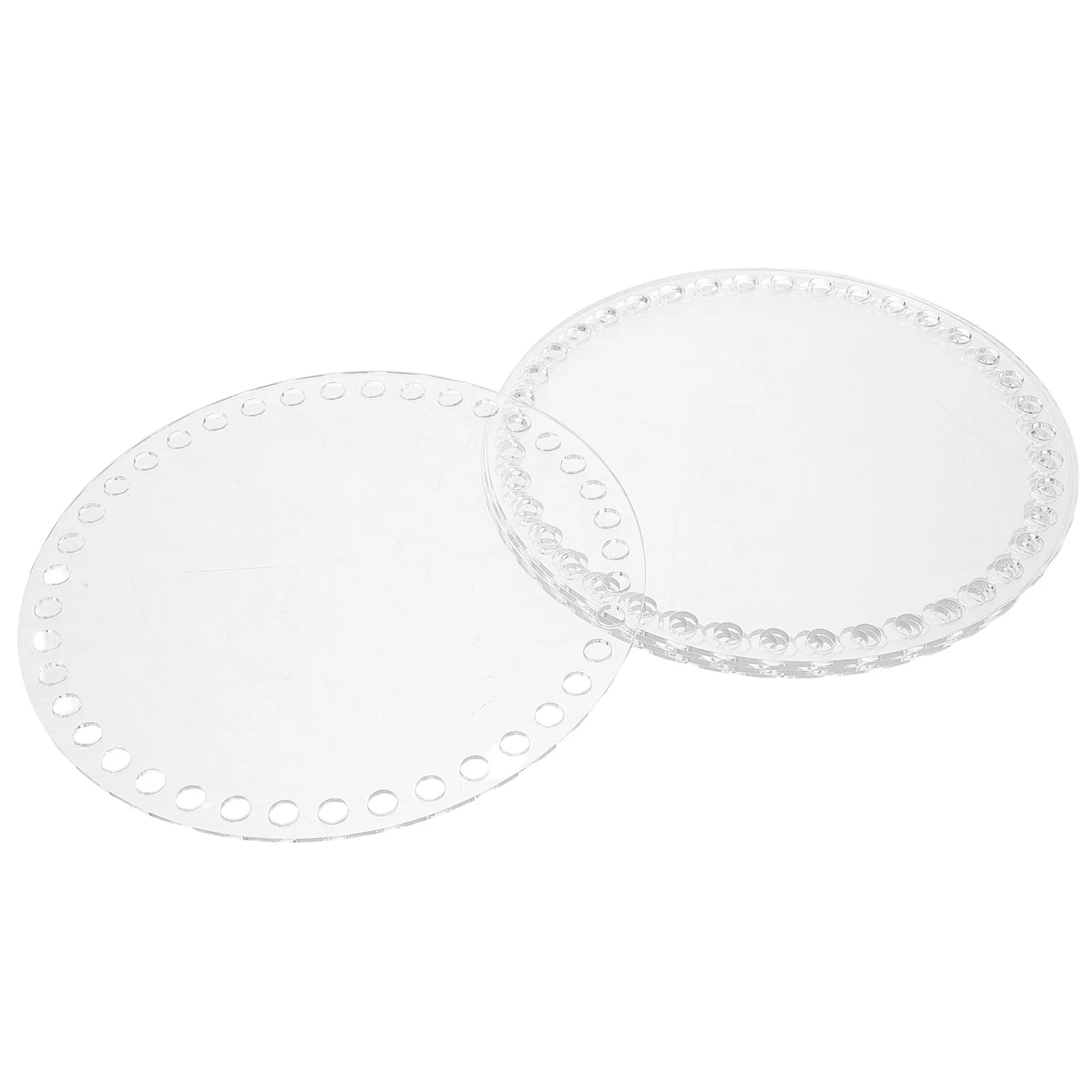 

5Pcs Acrylic Transparent Bag Bottom Base Thick Clear Weaving Board Crochet DIY Handcraft Basket Bottom Shaper