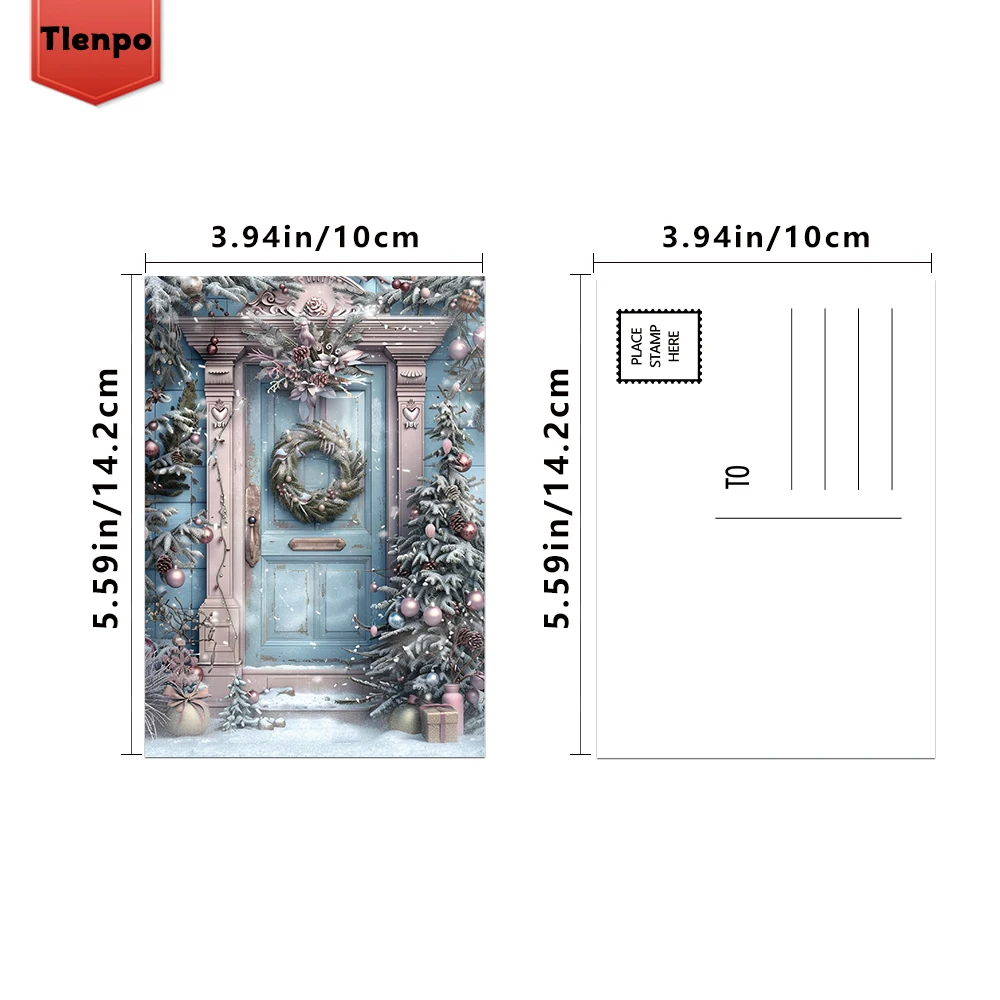32-teiliges Weihnachtspostkarten-Set, Vintage-Halloween-Geschenk für Lehrer, Weihnachtsgeschenke für den Schulanfang, Schlafzimmerdekoration, dicker Karton – Detail 5
