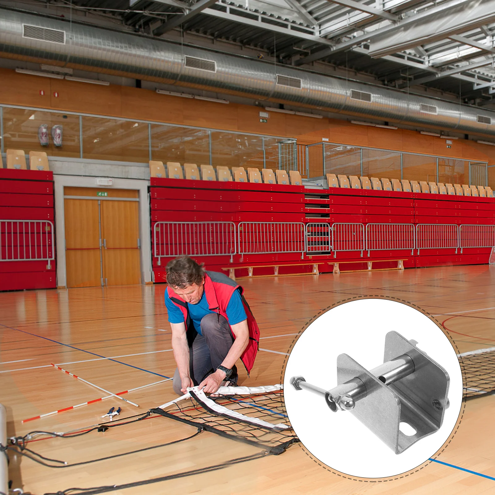 Badminton Stringing Stainless Steel Net Wire Tensioner Outdoor Sports Pole Rope Tensioner Badminton String Tightener