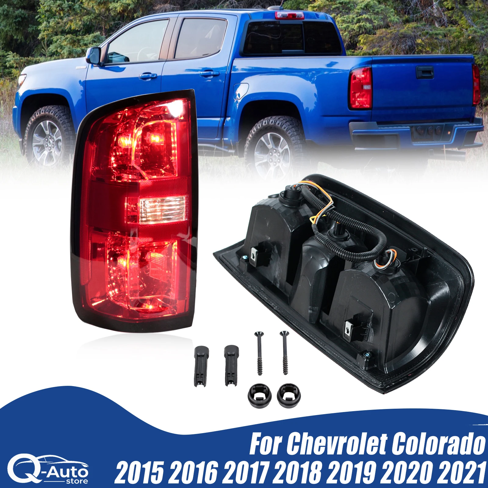 

Rear Bumper Tail Light For Chevrolet Colorado 2015 2016 2017 2018 2019 2020 2021 Brake Stop Reverse Lamp Taillamp No Bulb