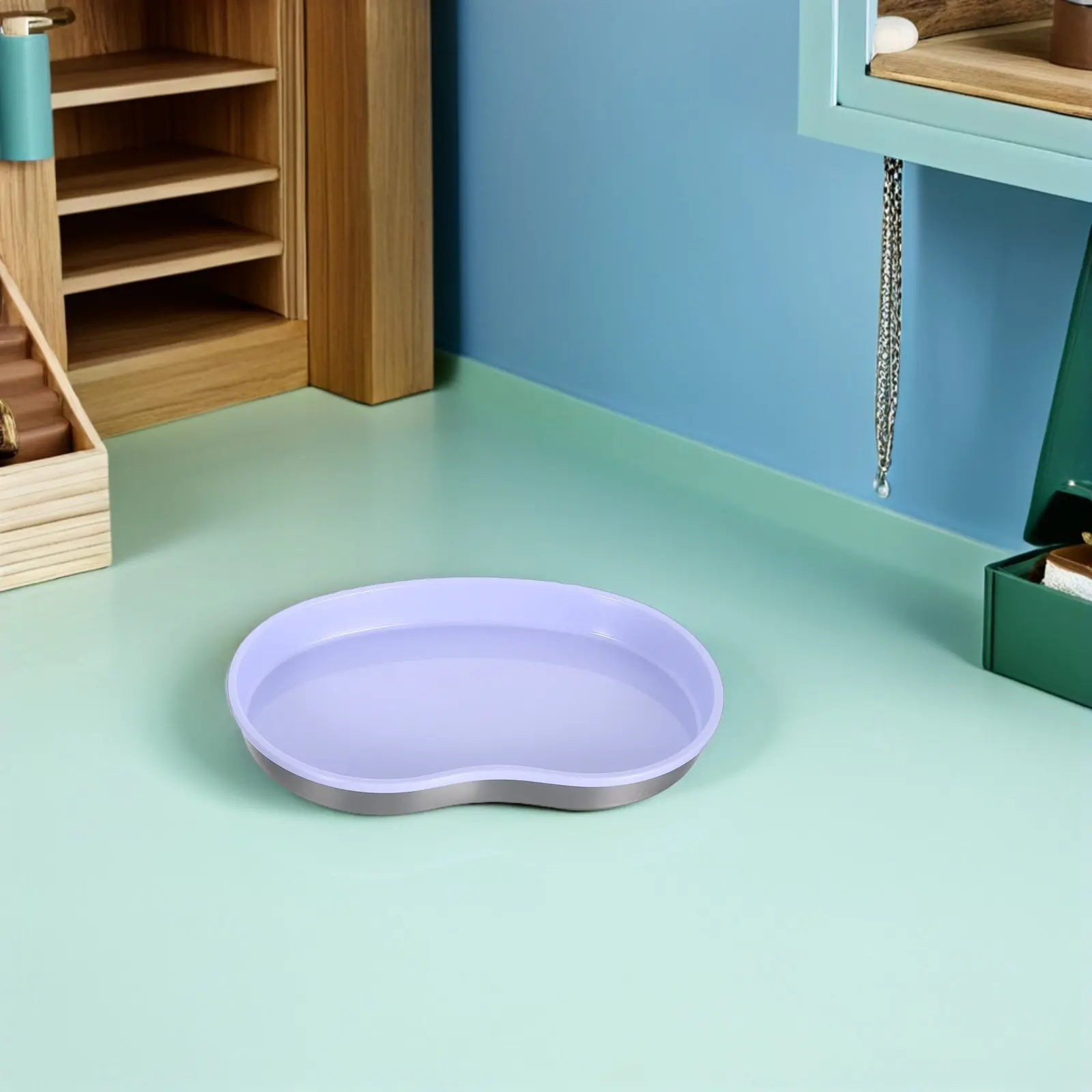 

Набор из 4 декоративных подставок для украшений из нержавеющей стали: элегантный современный органайзер для туалетного столика, ванной комнаты, косметики и инструментов для маникюра