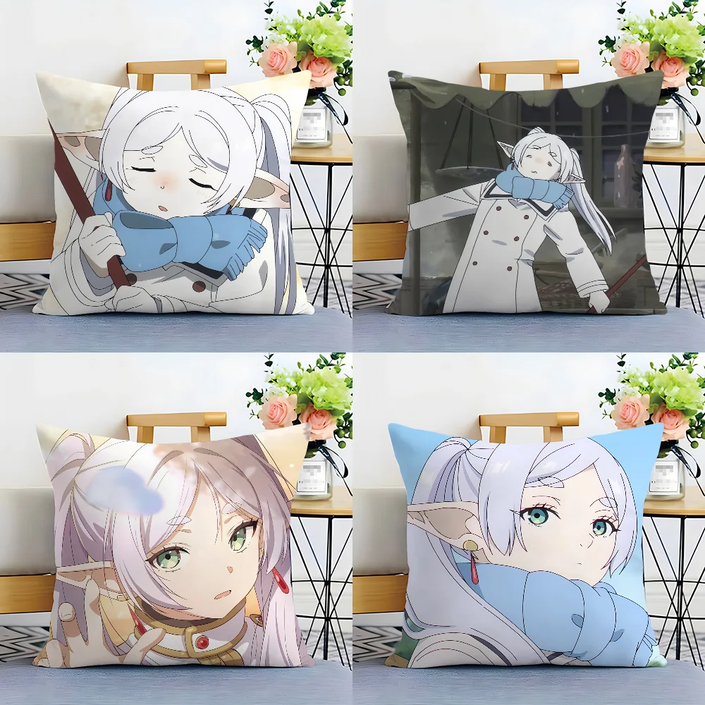 Frieren Beyond Journey End Pillow Case Plush Fabric Soft  Pillowcase Double Sided Print Cushion Cover Household Gifts