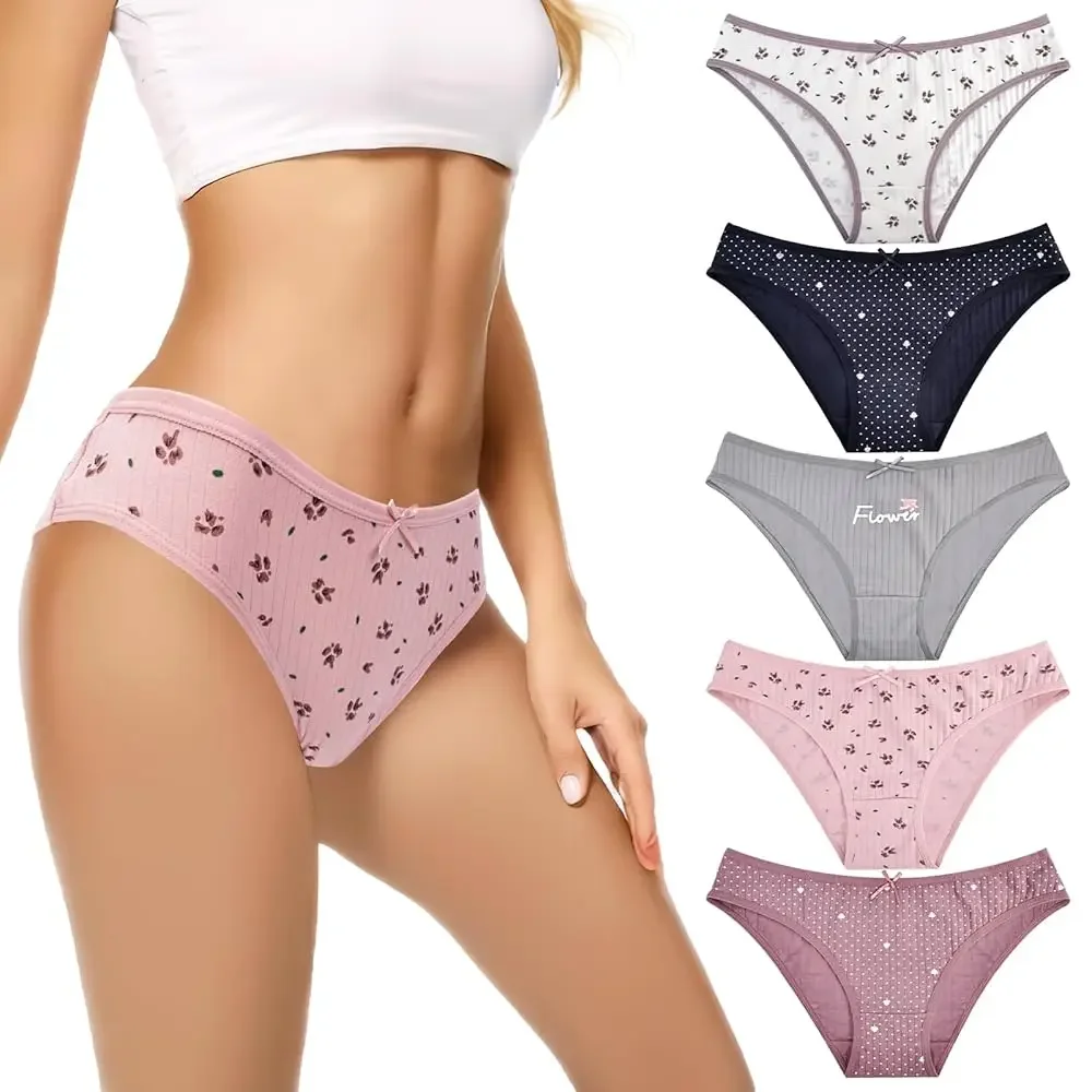 

Женские трусики-бикини: мягкие, дышащие, с кружевной отделкой, хлопковые