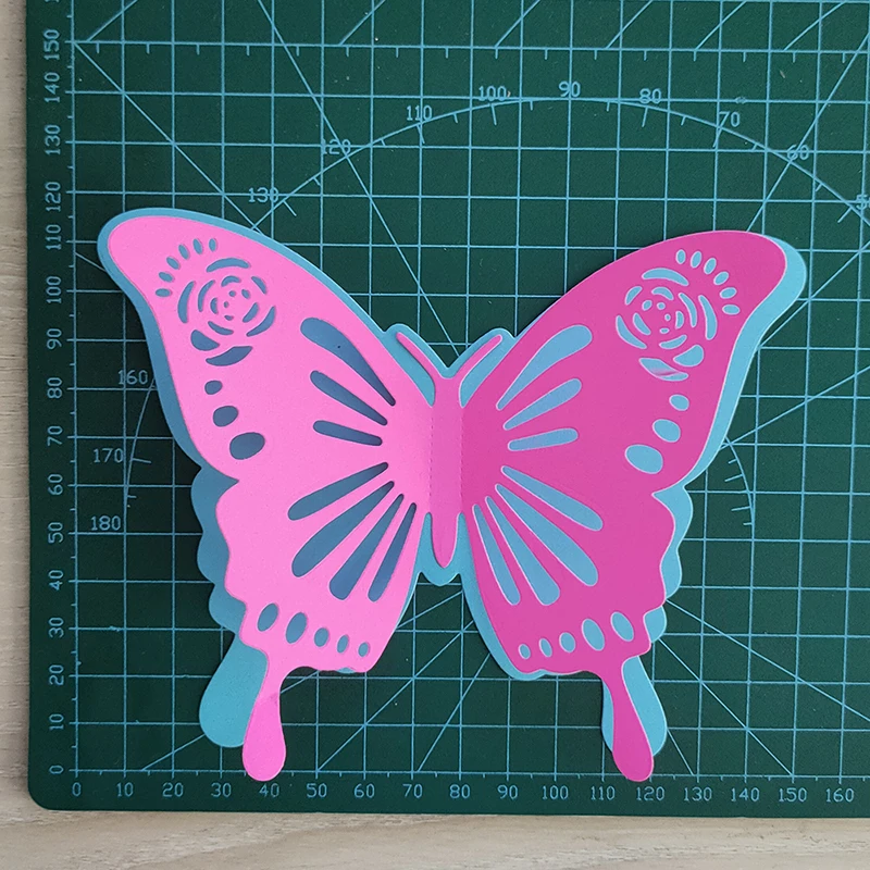 New Double Butterfly metal cutting die mould scrapbook decoration embossed photo album decoration card making DIY big handicraft