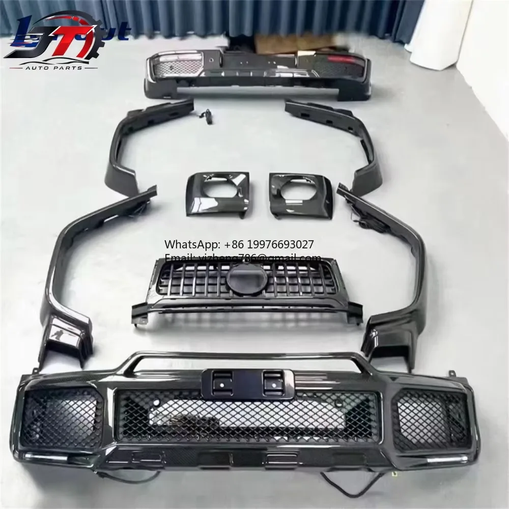 Dry Carbon Fiber Body Kit for forfor  mercedes G-Class W464 Modified with B-style Front Bumper Rear Bumper Wheel Arches Engine H