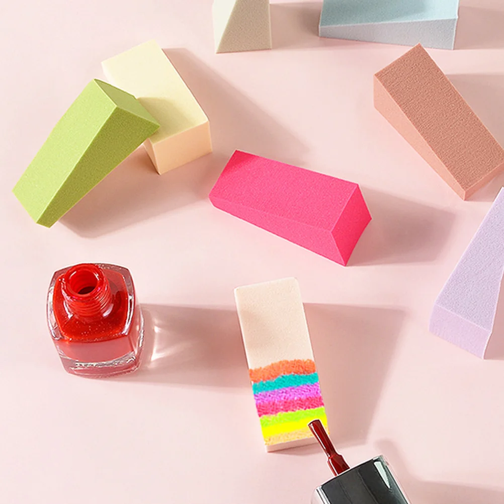 

24pcs Triangle Sponge Blocks Nail Art Gradients Diy Manicure Tools Portable Durable Nail Coloring Supplies Gradient Stamping