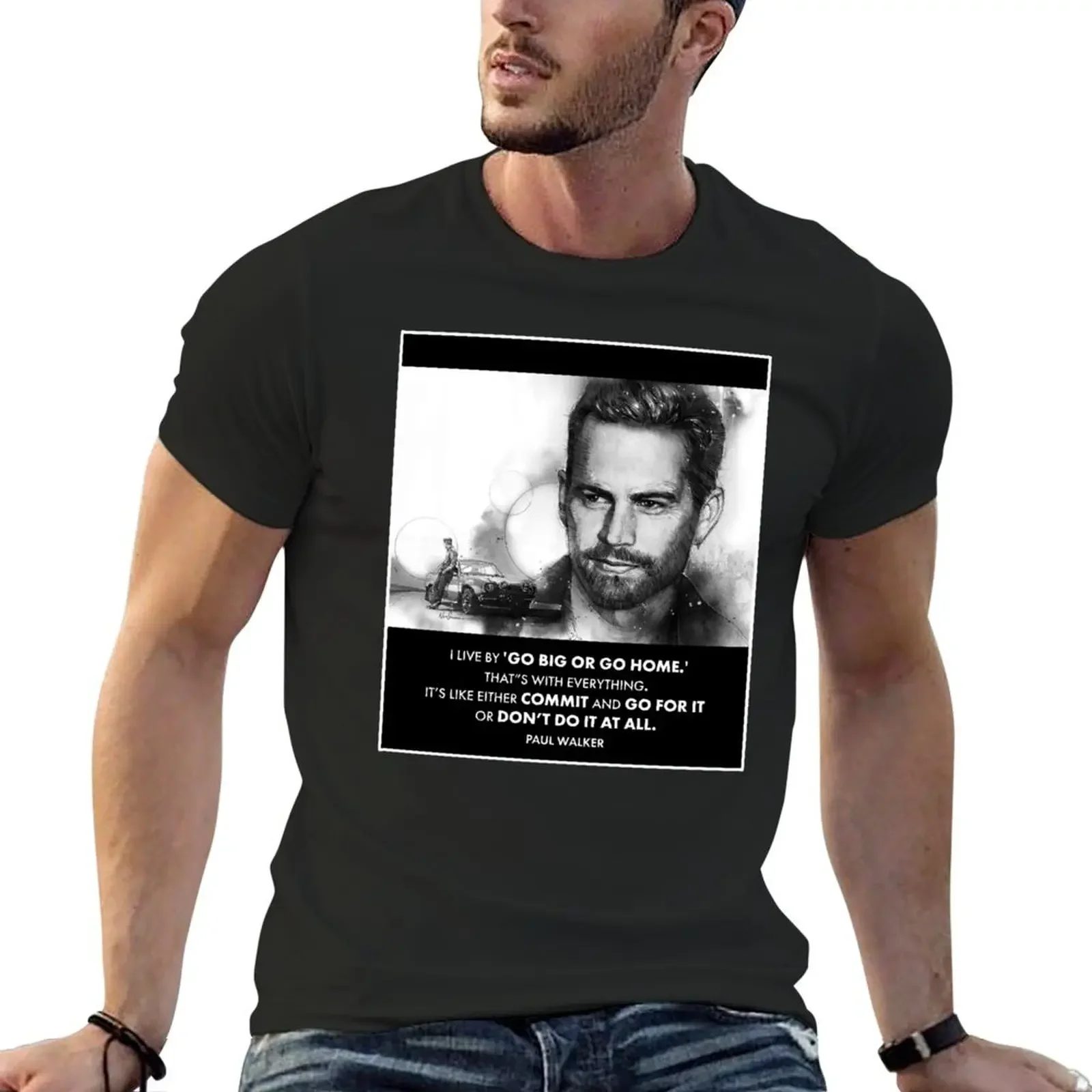 Paul Walker T-Shirt new edition cotton graphic tees graphic t shirt vintage men graphic t shirts