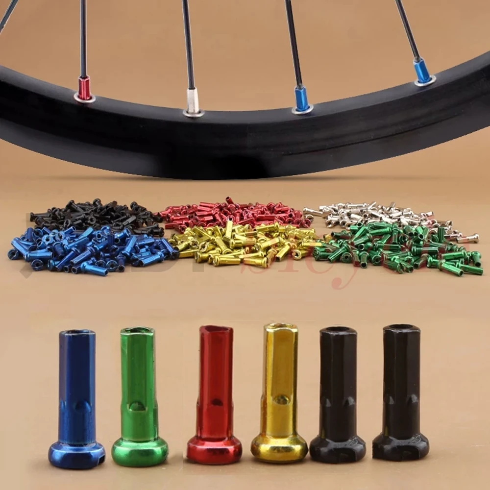 

Multicolor Corrosion Resistance Aluminum Alloy Anodized 14mm Bike Wheel Bicycle Spoke Nipples Cycling Spokes Nipples Spoke Cap