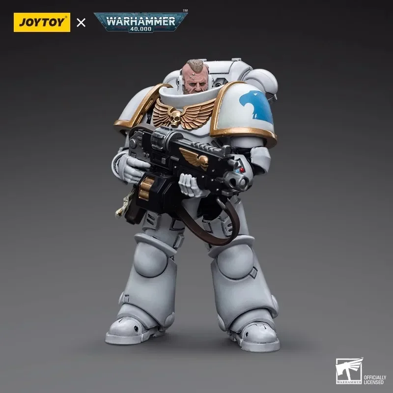 Echte JOYTOY Warhammer 40k 1/18 Anime Actionfiguren Space Marines White Consuls Captain Messinius Intercessors Modellspielzeug