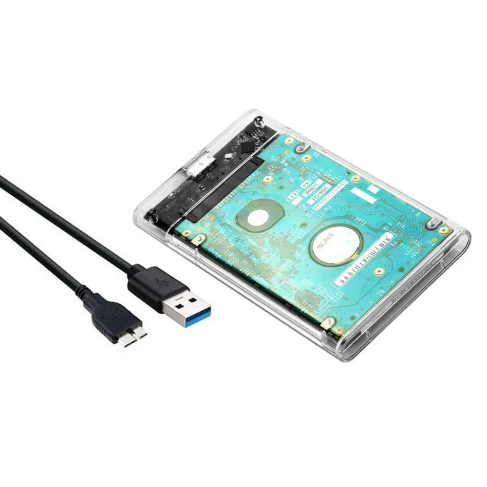 Kotak Hard Drive Perlindungan Solid State Drive USB 3.0 Seluler 2.5 Inci Casing HDD Kotak Penyimpanan Hard Disk Casing Drive Hard Disk