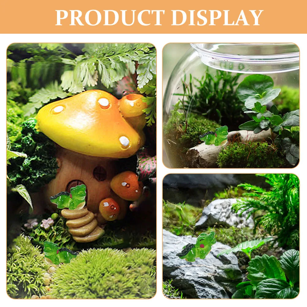 

10pcs Mini Resin Statues Garden Decor Small Figures Bookshelf Office Miniature Animal Ornament Bulk Miniature
