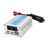 Portable Car Power Inverter 100W DC 12V to AC 220V Charger Converter Transformer with Charging USB Ports and Oulets