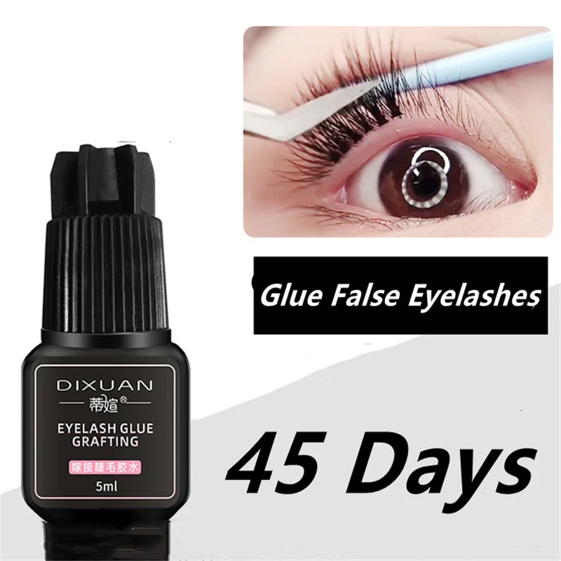 Black Glue Eyelash Extensions 5ml Glue False Eyelashes Korean Lash Glue 1S Quick Drying Eyelash Glue for Eyelash Extension