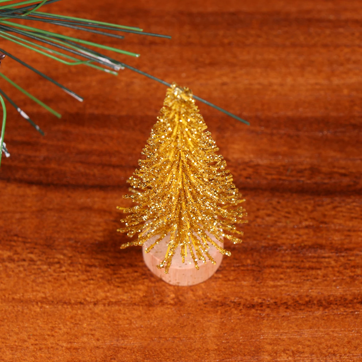 

48 Pcs Gold and Silver Mini Christmas Tree Decor Decorations Miniature Ornaments
