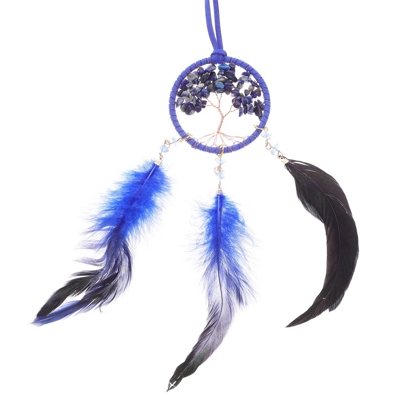 

Crystal Stone Tree Dreamcatcher Car Rear View Mirror Hanging Decor Exquisite Craftsmanship Artistic Sense Interior Refreshing