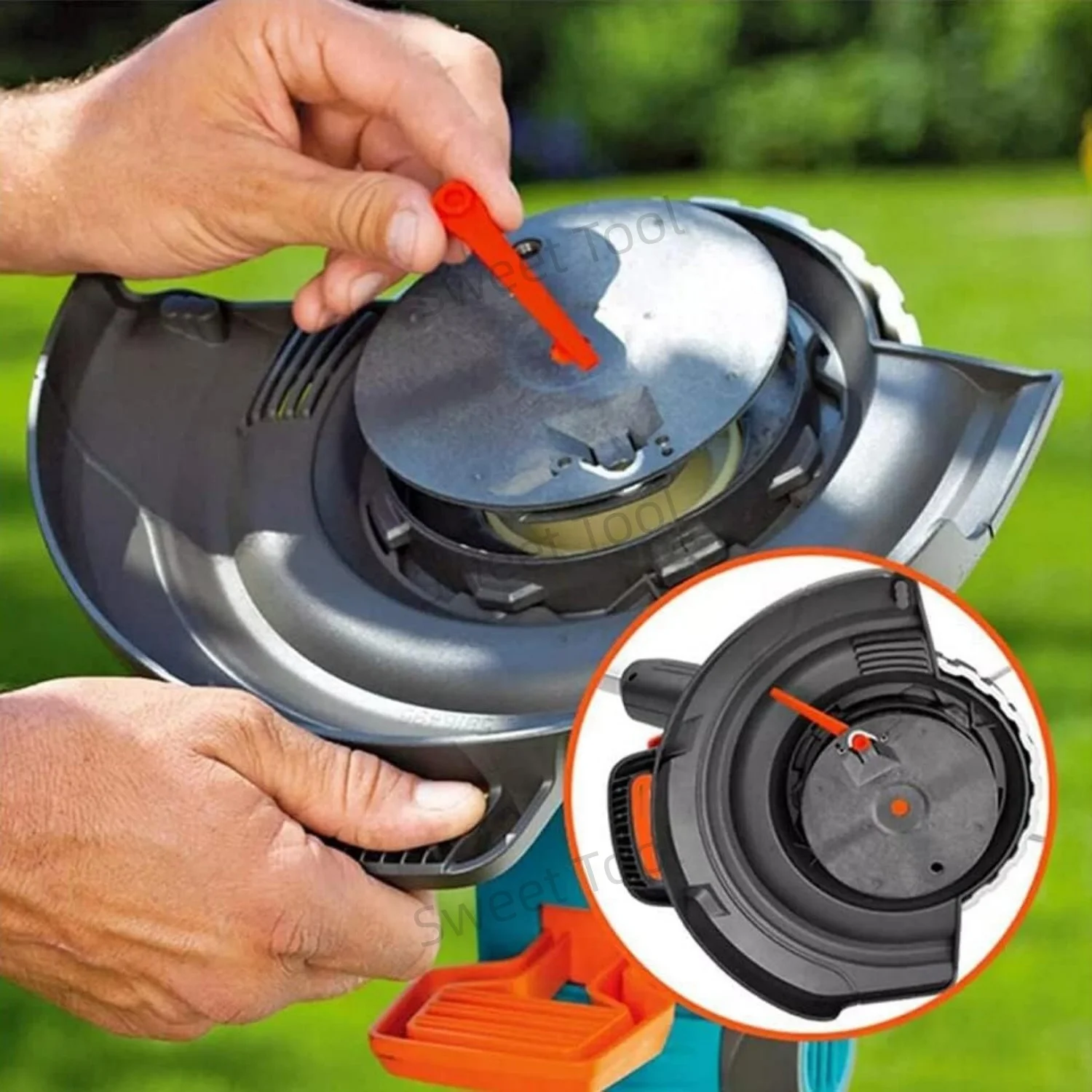 100 Stück Kunststoff-Rasentrimmerklingen Ersatz für Gardena 9823 9825 9820 9821 Ersatzteile für Gartenbedarf – Detail 7