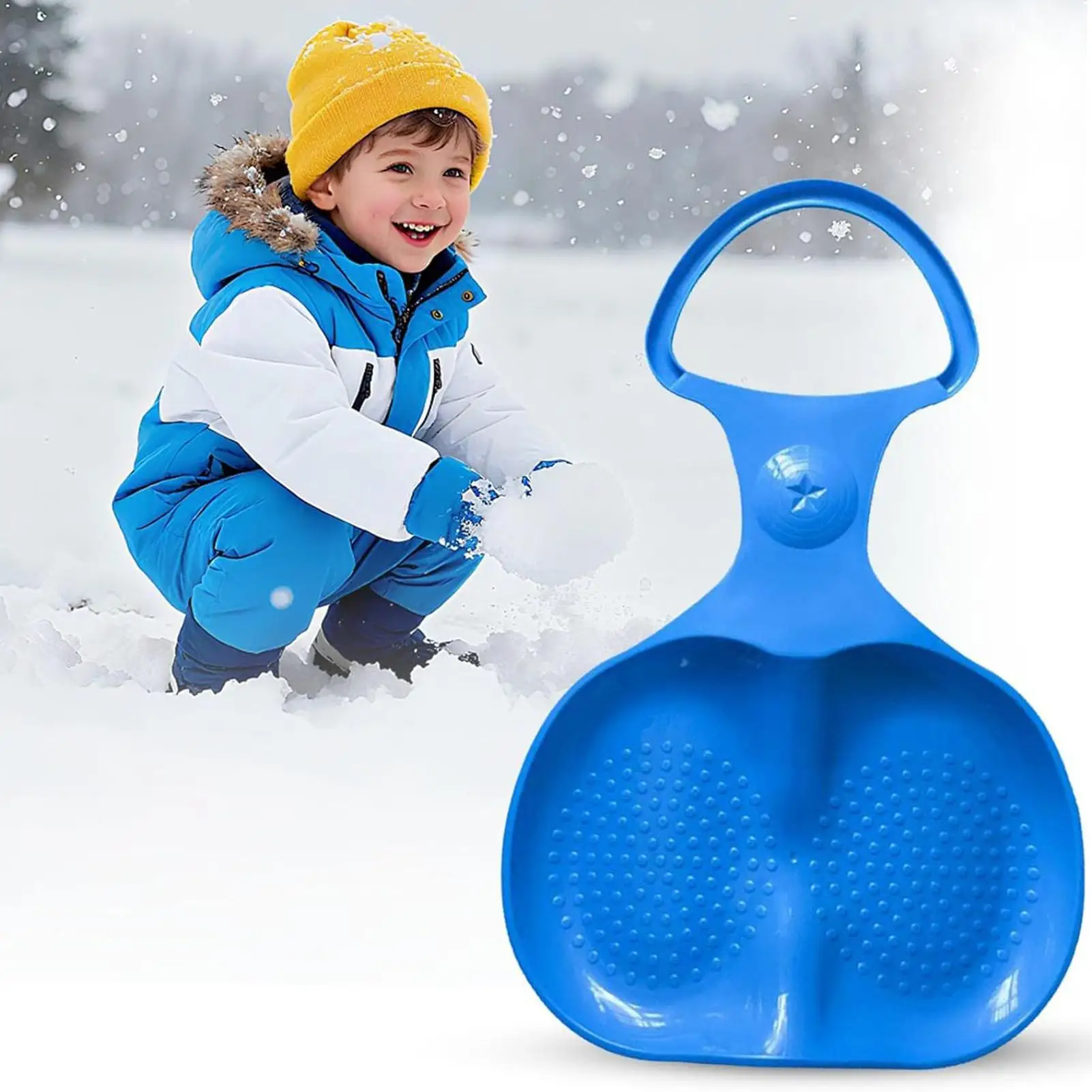 Sleds For Snow Winter Sports Supplies Snow Slider With Handle For Family Kids Adults Teens Visitors School Vacation Backyard
