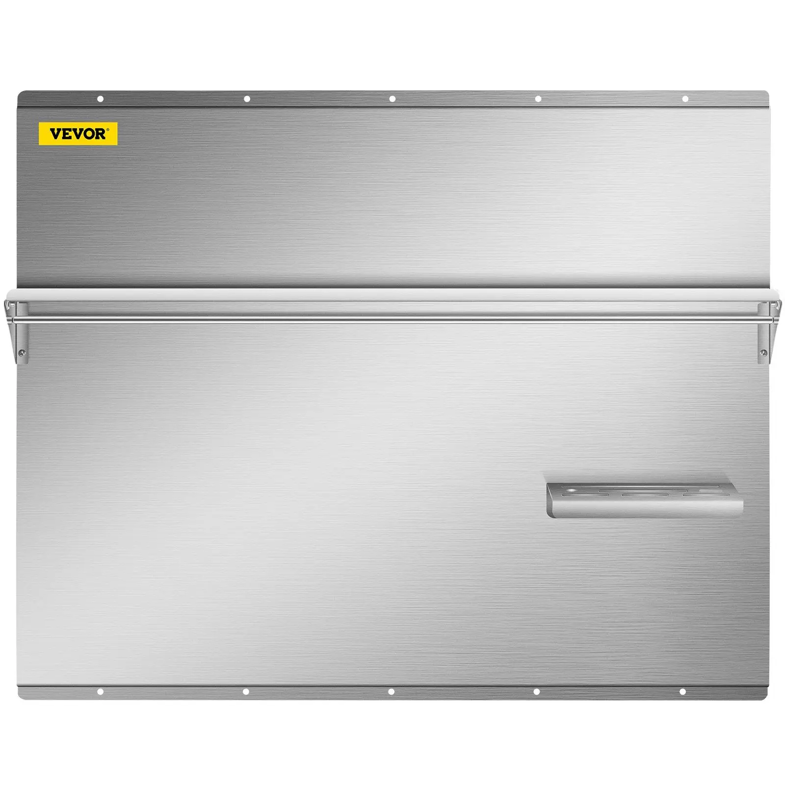 

"36" Stainless Range Backsplash – Integrated Shelf & Hooks – Splash Guard for Range Hoods"