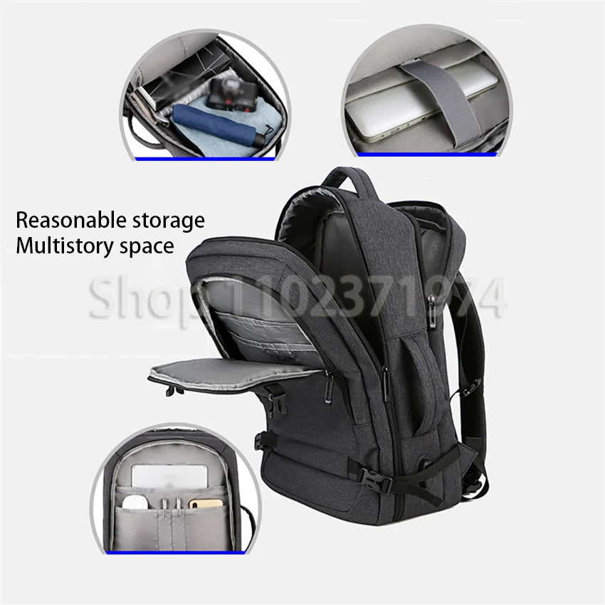 Large Capacity Multi-function Expandable And Rechargeable Hand-held Backpack Men's Waterproof Business Travel Computer Backpack