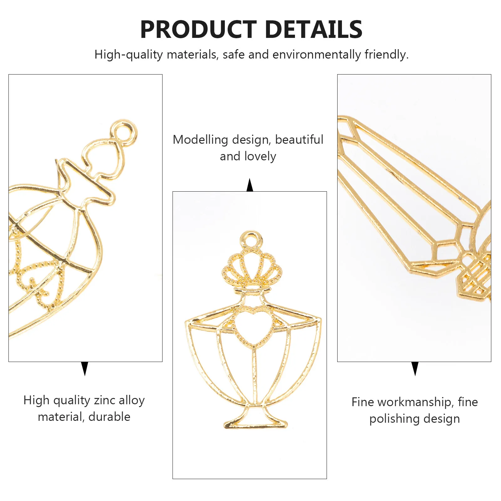 

Набор из 20 золотых металлических рамок для эпоксидной смолы, полые заготовки для подвесок, для изготовления ювелирных изделий, рукоделия, декора из смолы, набор для творчества