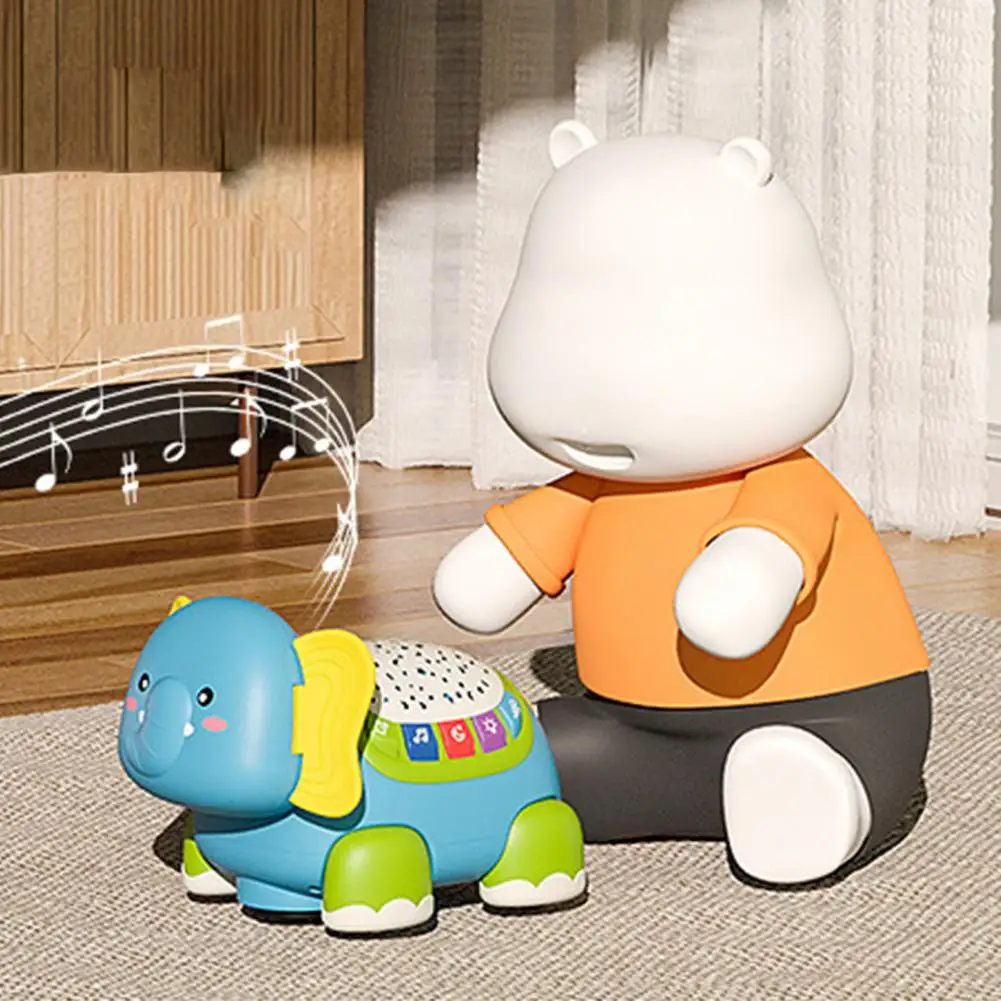 Starry Sky Crawling Toy for Boys Music Light Projector with Cartoon Shape for Enhanced Development Smooth Surface Gift