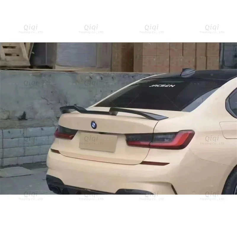 ل BMW G20 G30 G80 G82 F22 2019 2020 2021 2022 2023 2024 2025 ريال ألياف الكربون الذيل الجناح سبويلر كيت #4