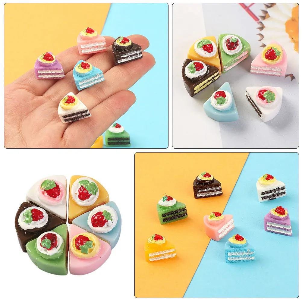 12 stuks miniatuur cake klein dessert doen alsof voedsel mini huis keuken scène realistische hars nep voedsel ornament collectie decoratie