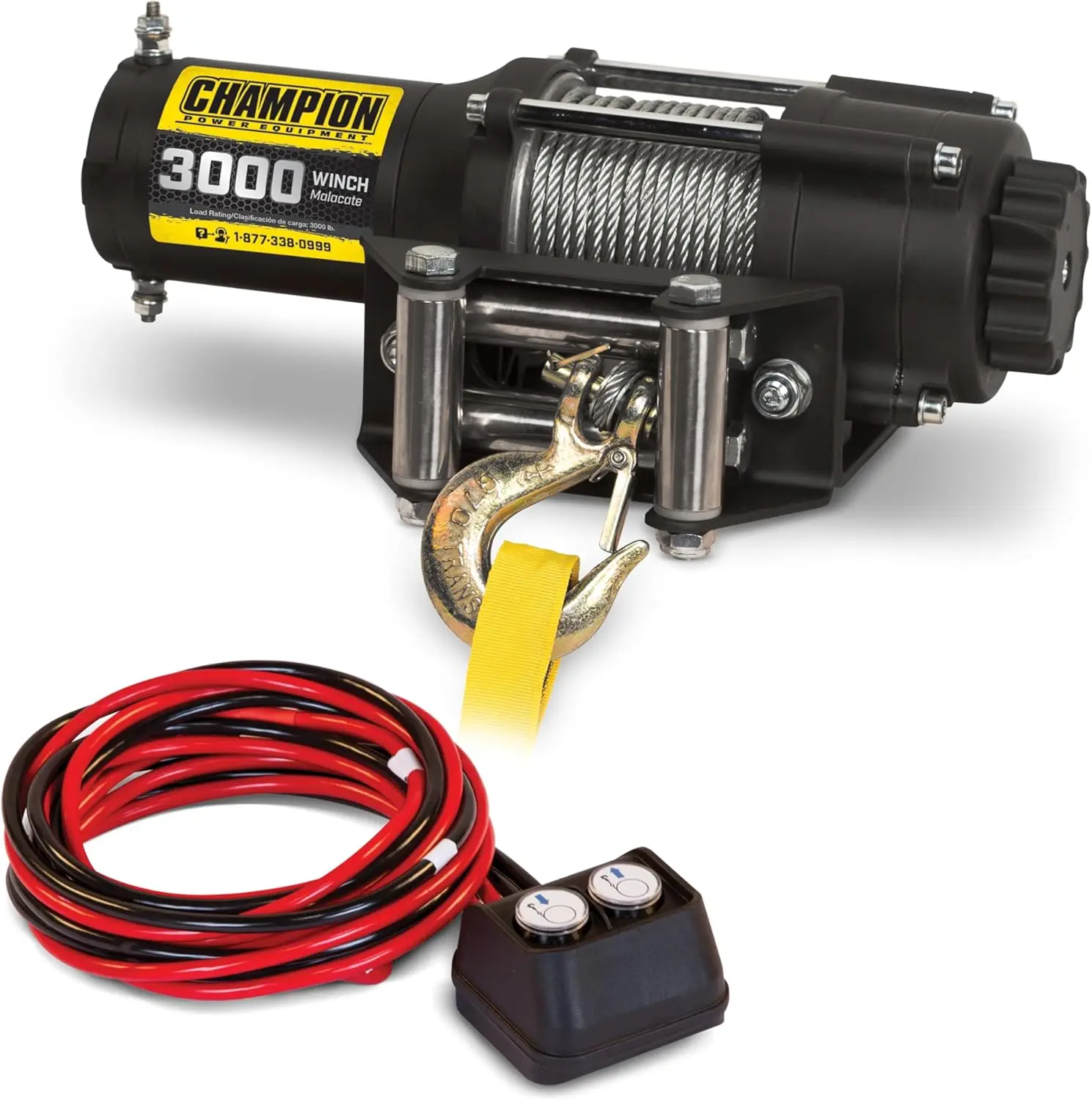 

3000-lb ATV/UTV Winch Kit with Remote Control and Durable Cable