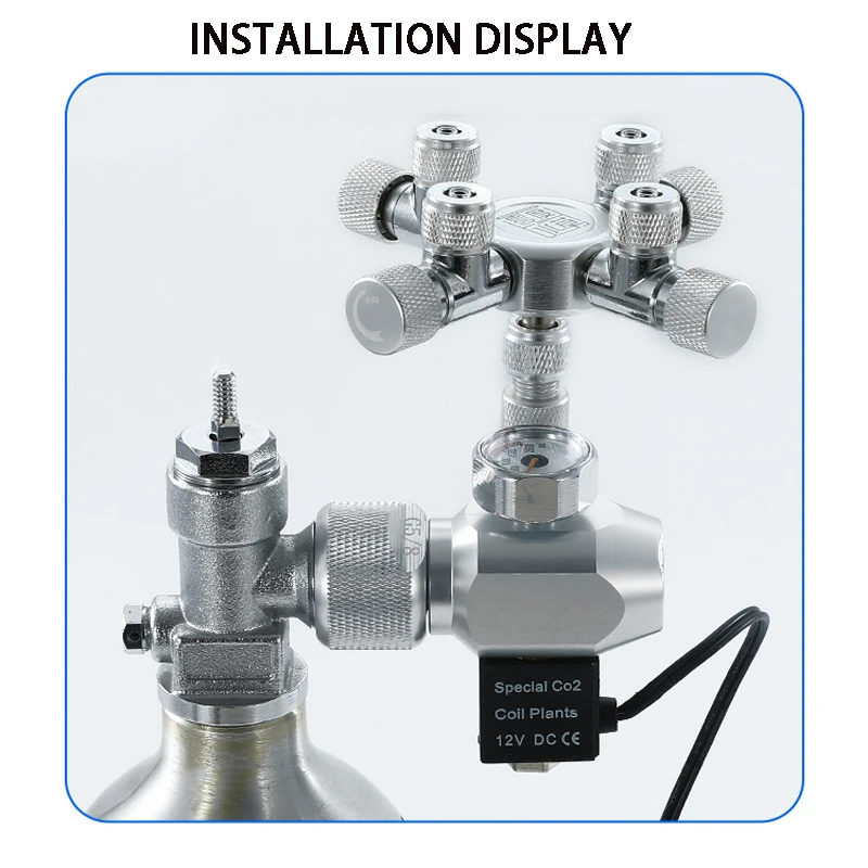 ZRDR خزان الأسماك متعدد القنوات CO2 الفاصل الموزع حوض السمك المعدني CO2 منظم مولد الملحقات CO2 الخائن 2-6 قناة #2