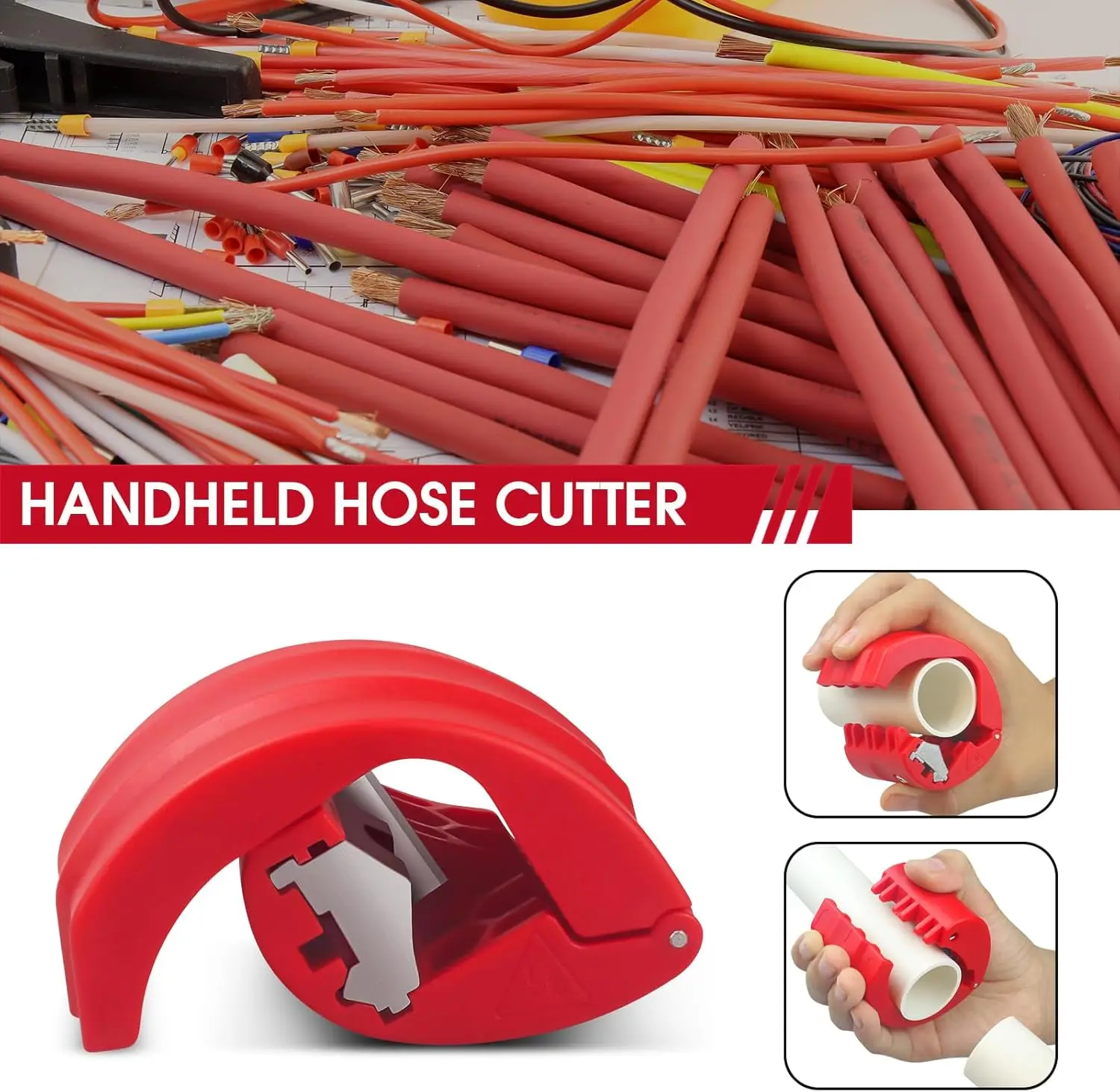 1 قطعة قاطع الأنابيب البلاستيكية المحمولة قاطع البلاستيك أداة القاطع للأنابيب البلاستيكية وأكمام الختم أدوات المياه والكهربائية #5