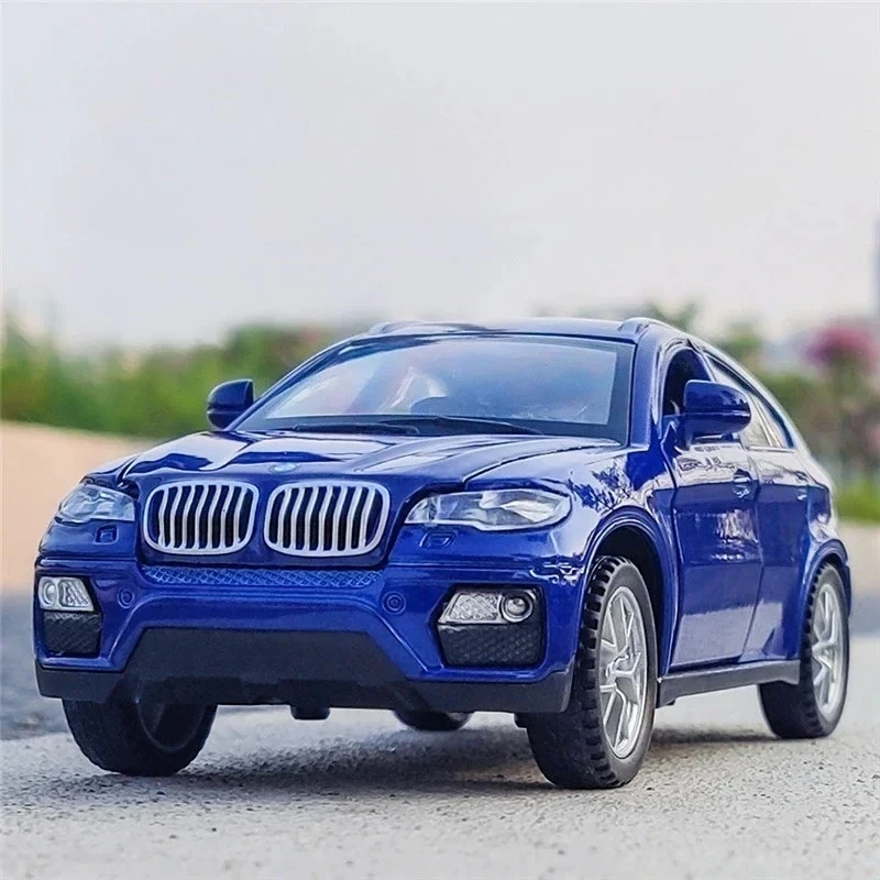 1:32 X6 aleación Diecast modelo coche Metal coche tirar hacia atrás ruedas niños juguetes de cumpleaños regalos de cumpleaños para niños F146 moda A