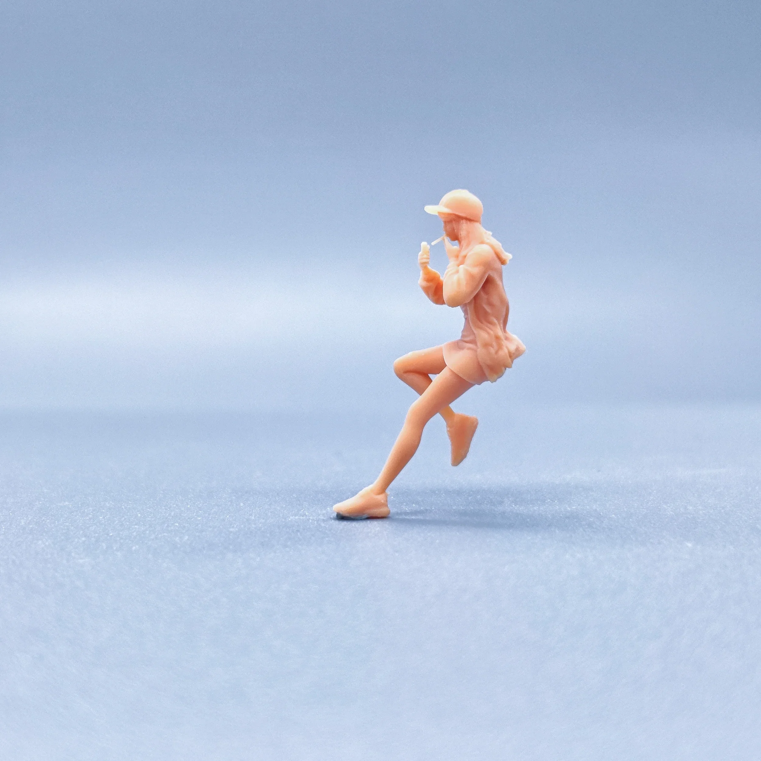 1/64 1/50 Model figur skala 1/43 rok Resin gadis merokok dengan postur miniatur tidak berwarna Diorama dilukis tangan V720