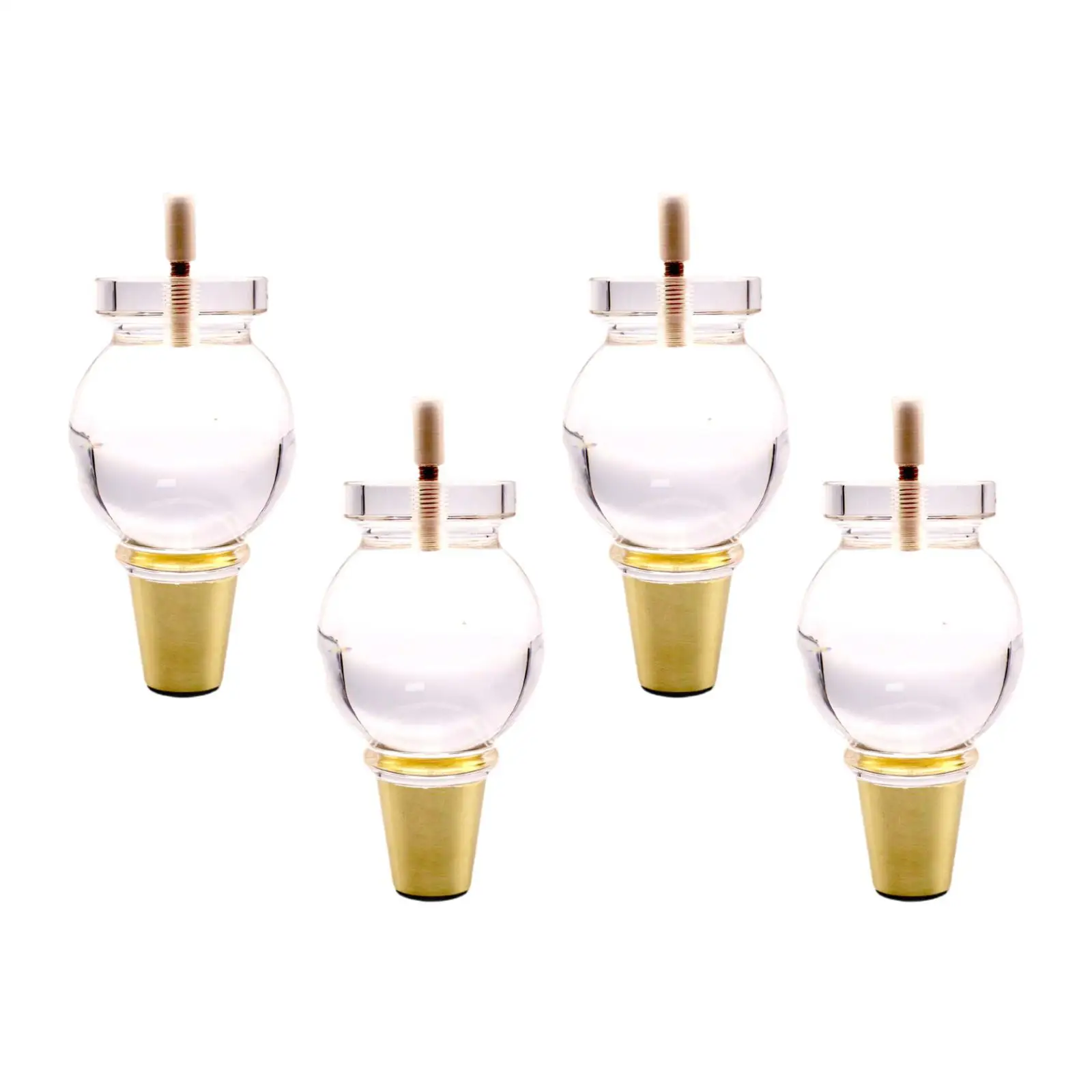 4 قطع أرجل قطع الأثاث أرجل الخزانة شفافة محمولة للمنزل يمكنك صنعها بنفسك أقدام بديلة