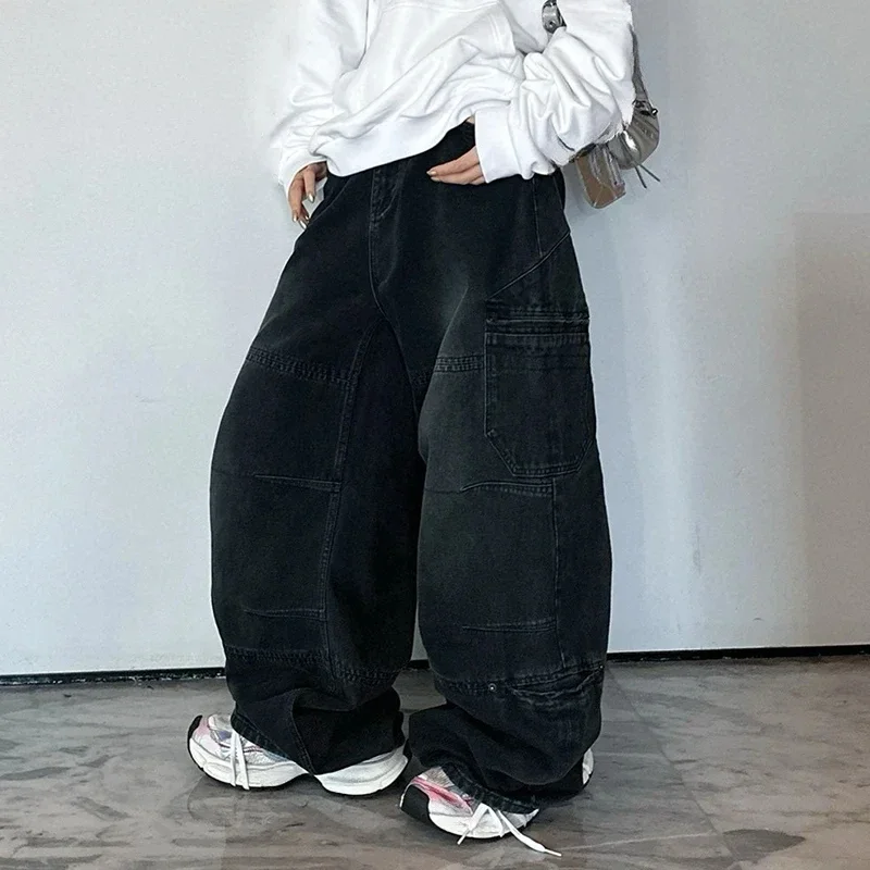 NIGO Men Women Four Seasons Fashion High Street Casual Loose Straight Leg Jeans Denim Work Pants Ngvp #nigo7655