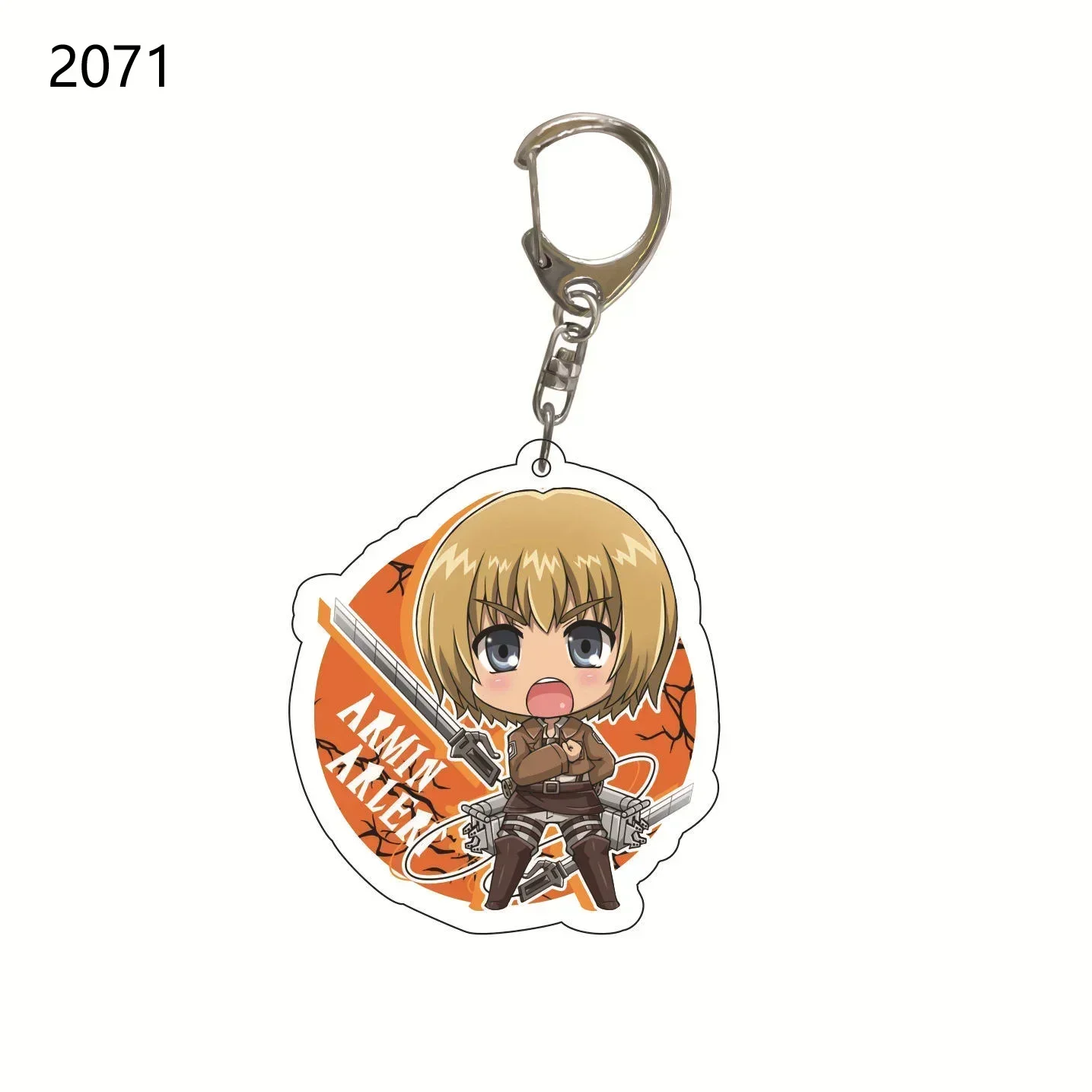 Attack on Titan Anime portachiavi Cos Baji accessori simpatico portachiavi in plastica Cartoon acrilico Bag Tag