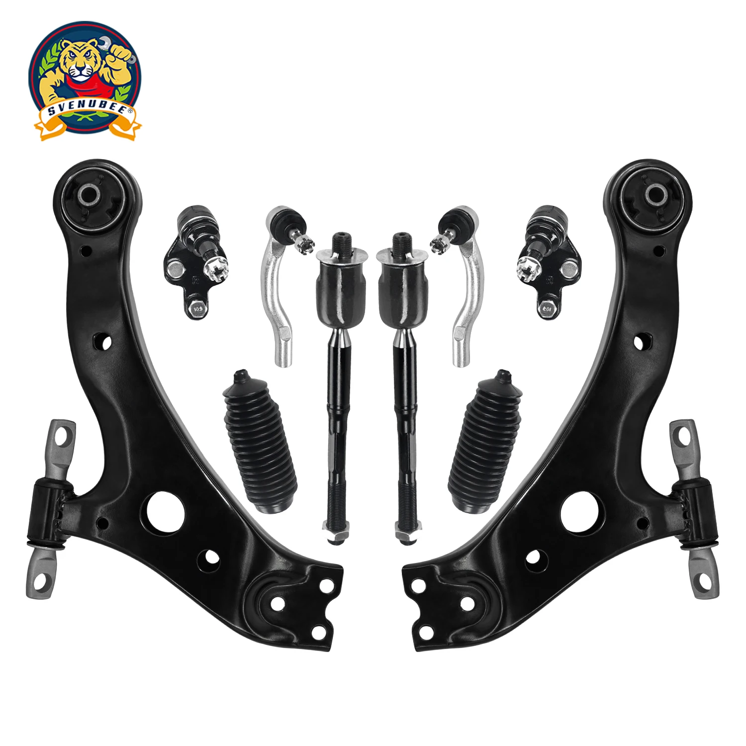 

Svenubee Front Lower Control Arm Ball Joint Kit Tie Rod End Boot Bellow Suspension Replacement For 04-06 Camry Lexus ES330 04-08