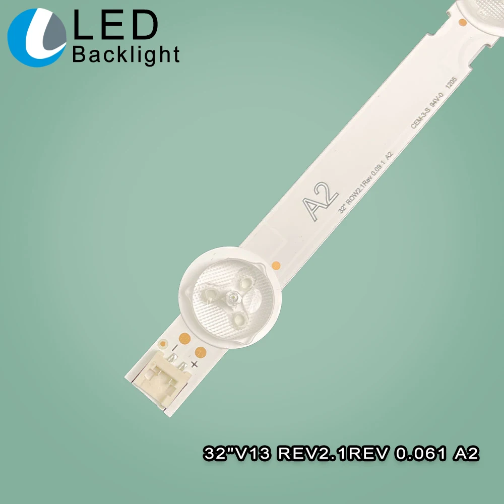 Tira de luz de fundo LED para LG, 32 ", 630mm, 7 + 8LED, 3V, 32LN5100, 32LN545B, 32LN5180, 32LN520B, 32LN541V, 32LN5403, 32LN540V, 3 peças por conjunto