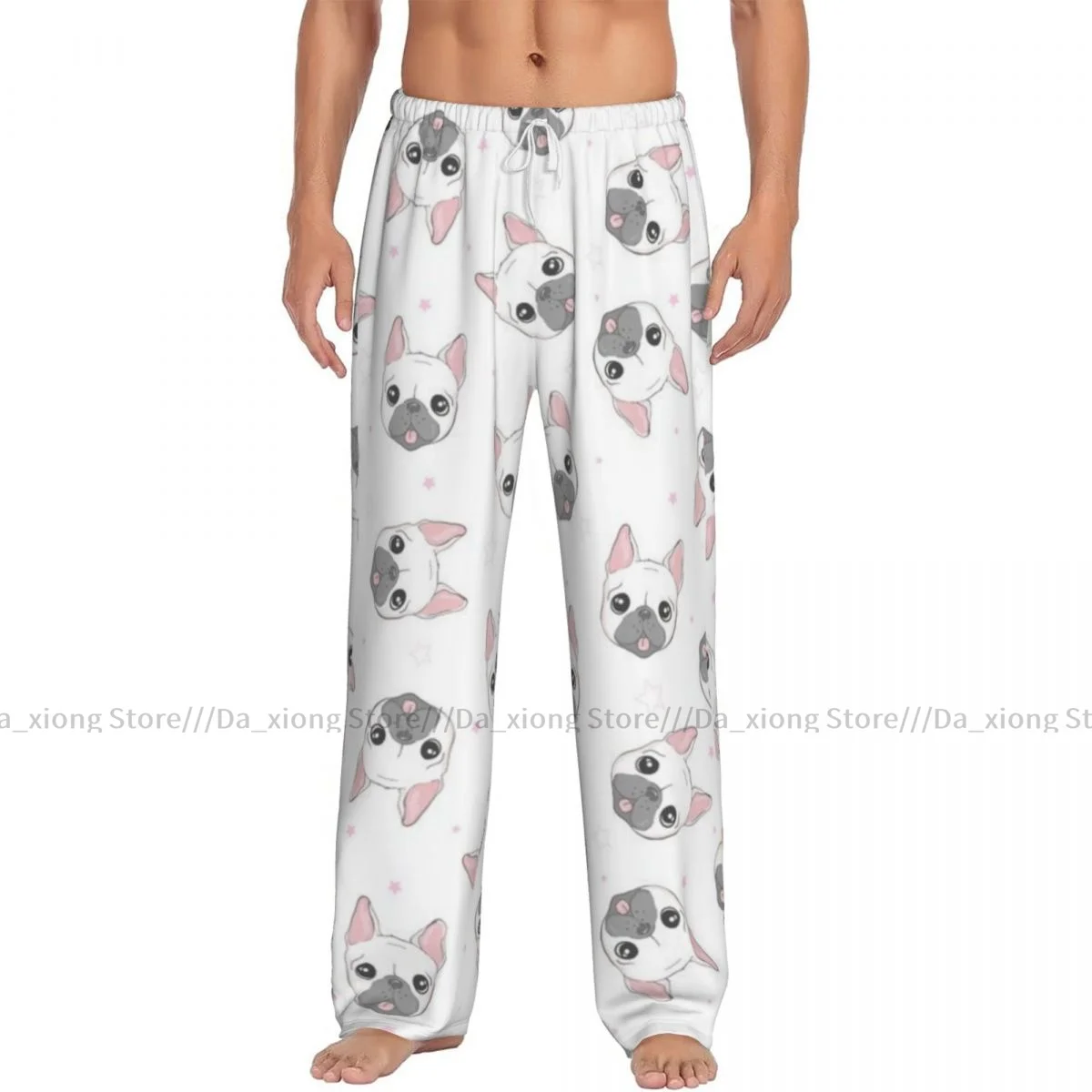 French Bulldog Heads Mens Pajamas Pyjamas Pants Lounge Pants Sleep Bottoms